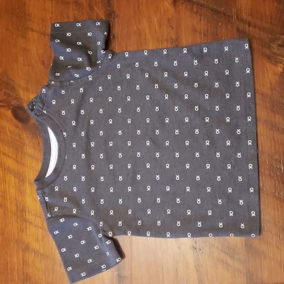 Calvin Klein Baby Boy's 2-piece Monogram T-Shirt and Twill Shortall Set - Picture 6 of 6